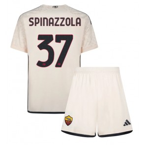 AS Roma Leonardo Spinazzola #37 Gostujuci Dres za Dječji 2023-24 Kratak Rukavima (+ kratke hlače)